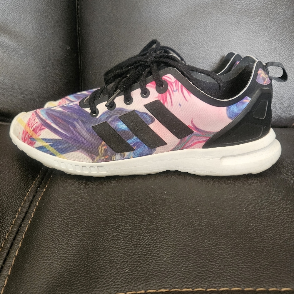 Adidas ZX Flux Smooth Flore Black shoes low top trainers size 8 sneaker